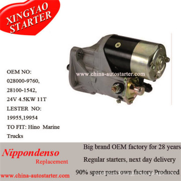 Nippondenso Starter Motor 0280009760 pour Hino 24V, 4.5kw, 11t